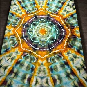 Hand Dyed Mandala Psychedelic Tie-Dye Tapestry